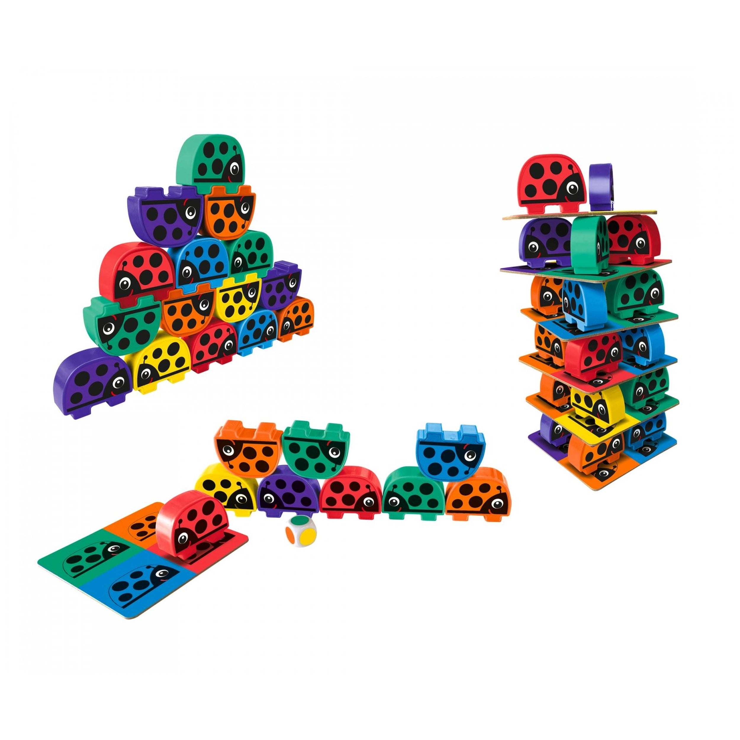 Noris - 3 Juegos de Insectos Coloridos - Juegos de Mesa - Edición Internacional - Juegos de Mesa