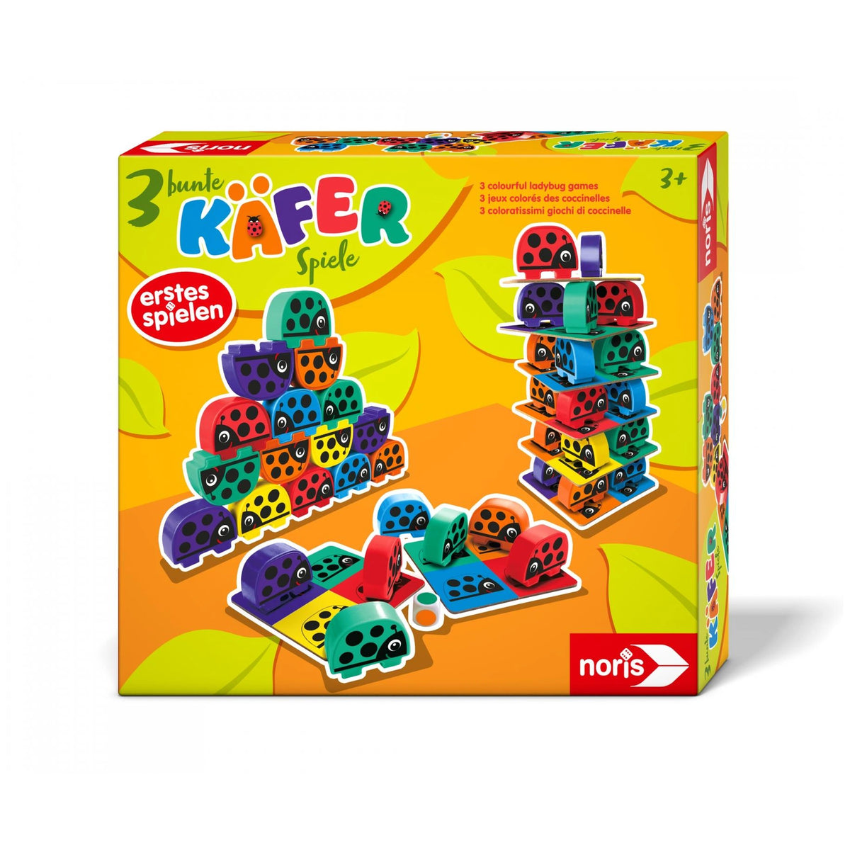 Noris - 3 Juegos de Insectos Coloridos - Juegos de Mesa - Edición Internacional - Juegos de Mesa