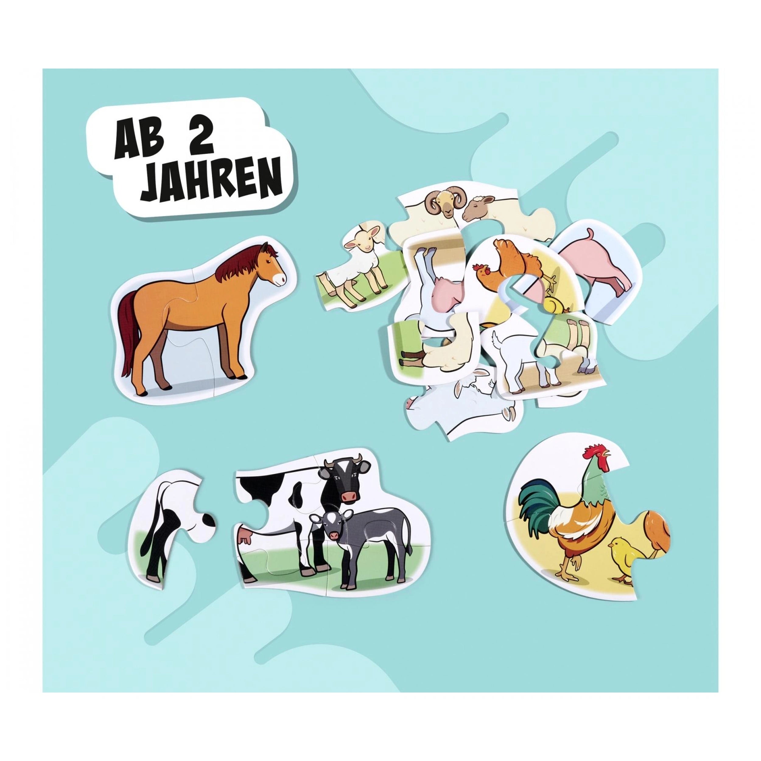Noris - 6 primeros Puzzles - Animales de la Granja - Puzzles - Edición Internacional - Puzzles