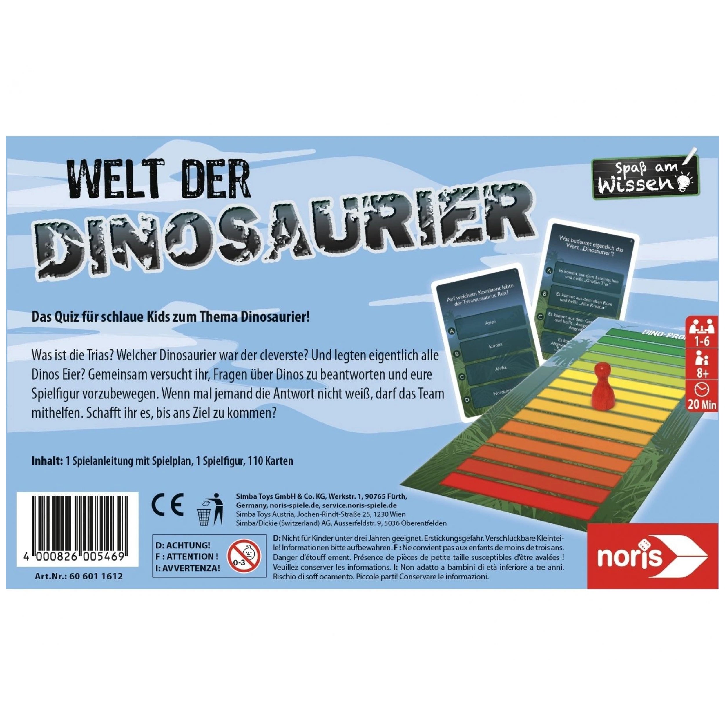 Noris - Mundo de dinosaurios - Juegos de mesa - Edición alemana - Juegos de mesa