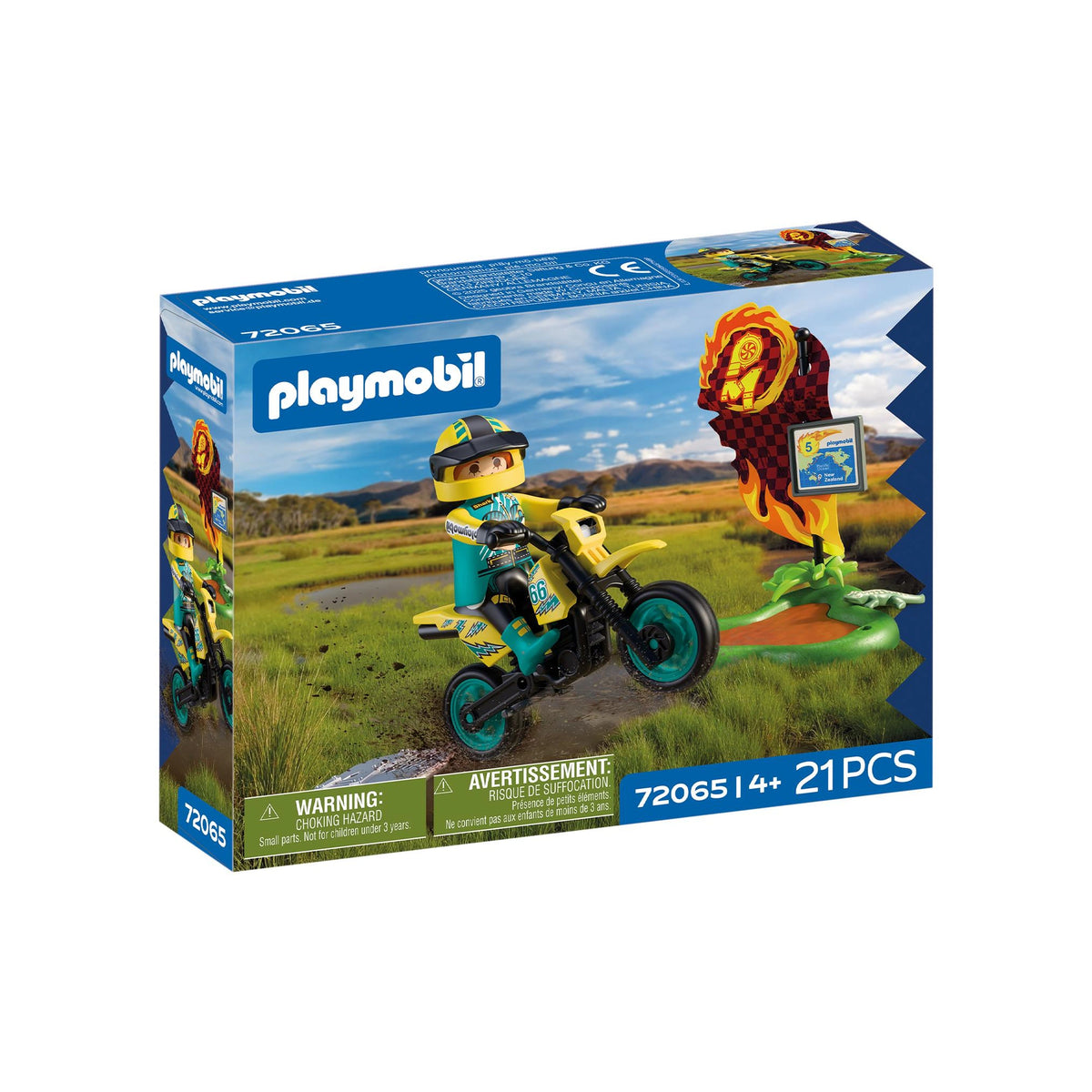 PLAYMOBIL - Moto Offroad - Juegos de Juguete - +4 - Aventura - 72065 - 80772065