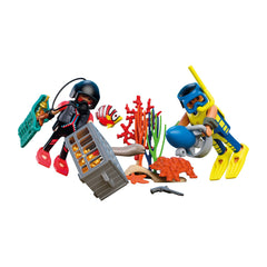 PLAYMOBIL - Buceador Policial con Tesoro - Juegos de Juguete - +4 - Aventura Submarina - 72078 - 80772078