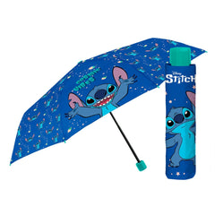 Perletti - Rain Umbrellas - Disney Lilo & Stitch Mini Folding Umbrella - Blue - 3-6 Yrs