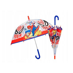 Perletti - Rain Umbrellas - Spider-Man Transparent Dome Umbrella - 3-6 Yrs - Child-Safe Design