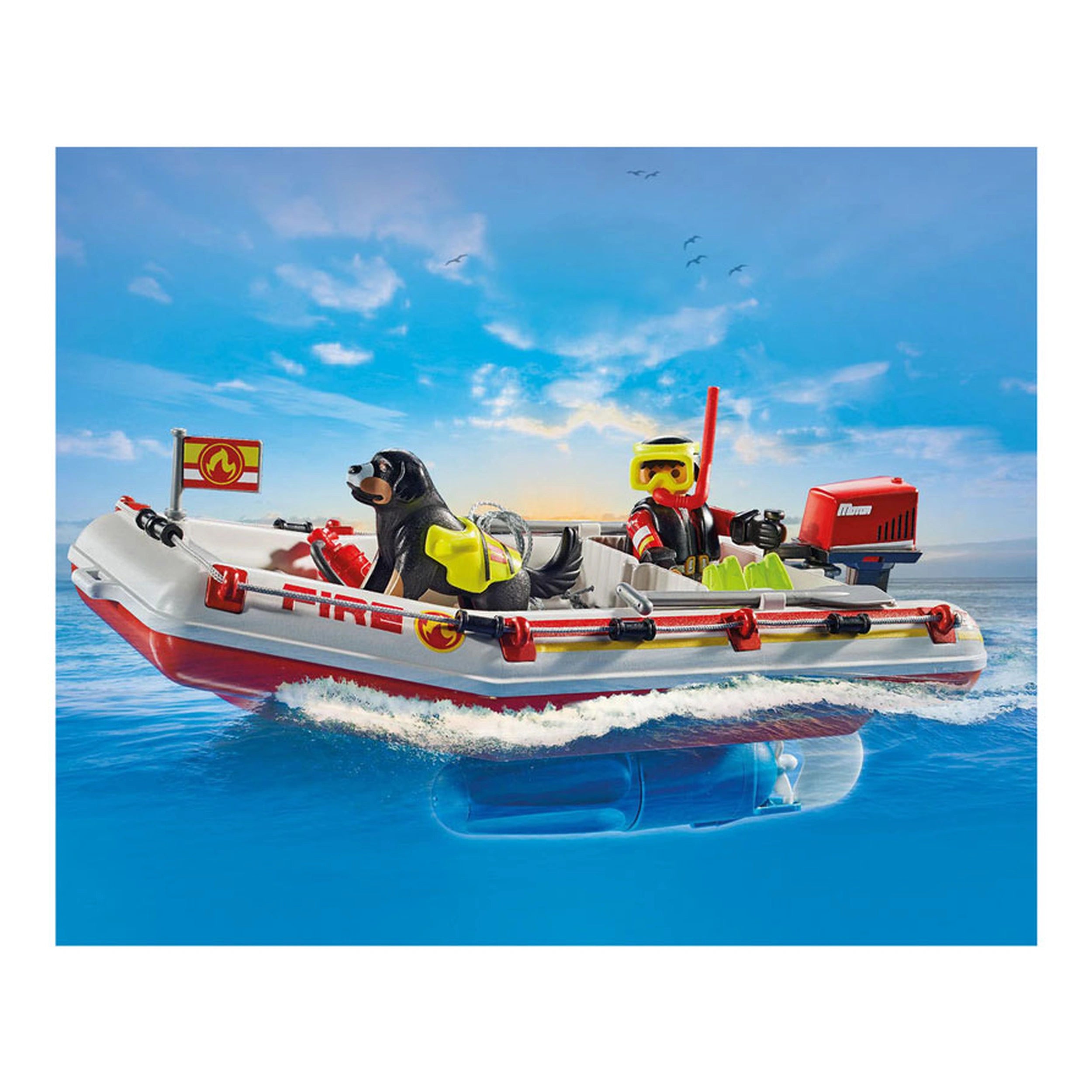 Playmobil Action Heroes Fire Boat With Water Scooter - 71464