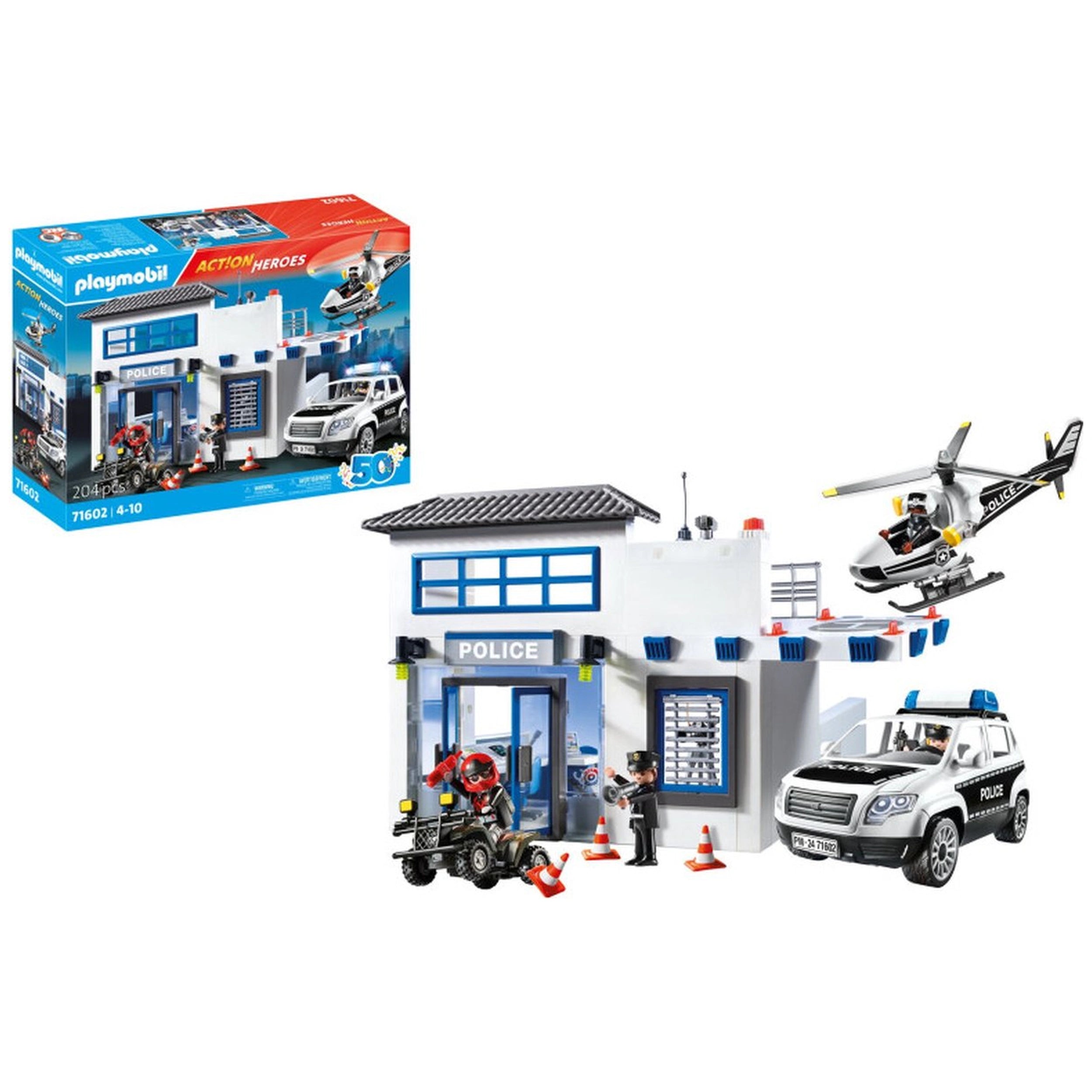 Playmobil Action Heroes Police Station With Vehicles - 71602