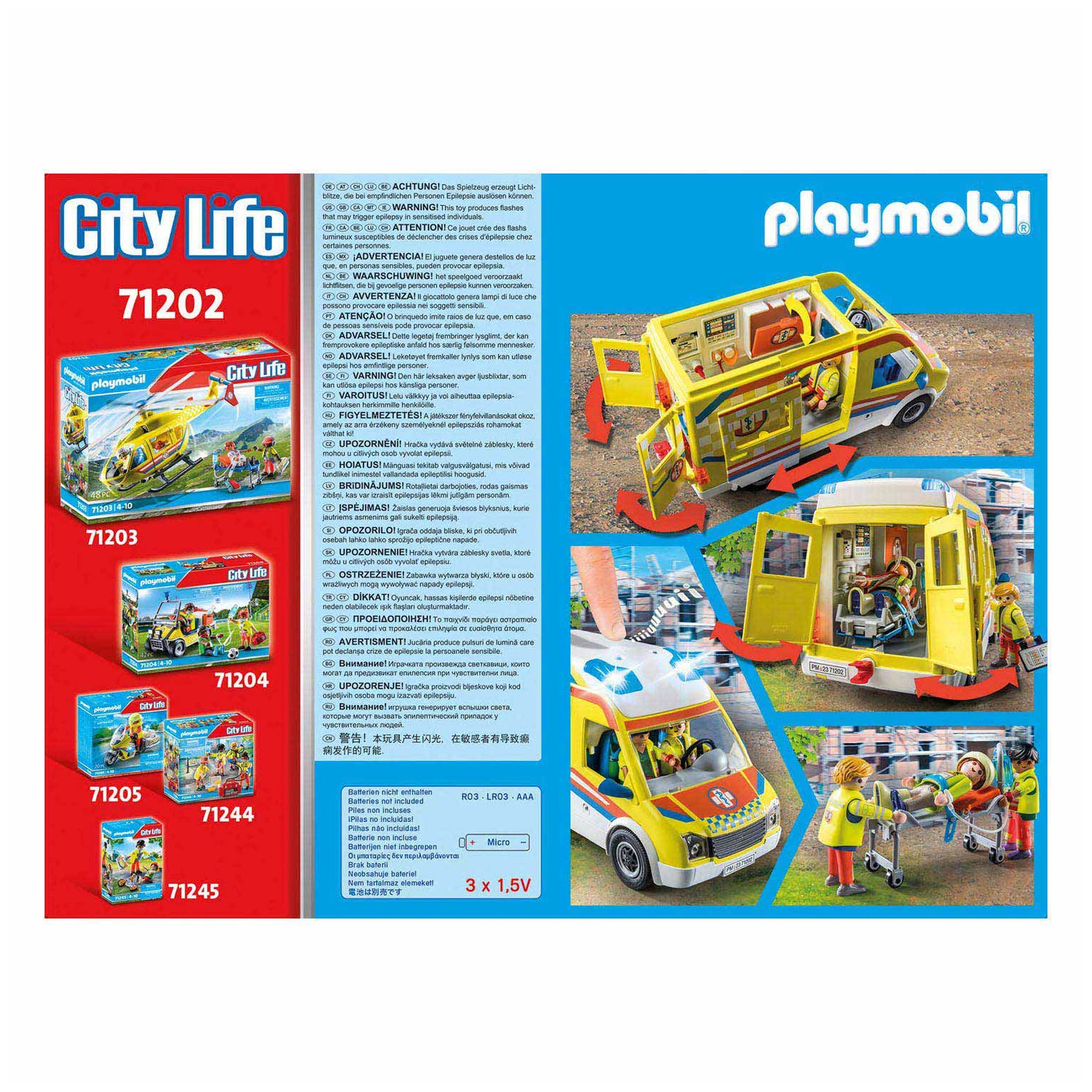Playmobil City Life Ambulance With Light And Sound - 71202