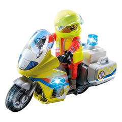 Playmobil City Life Emergency Motorcycle With Flashing Light - 71205