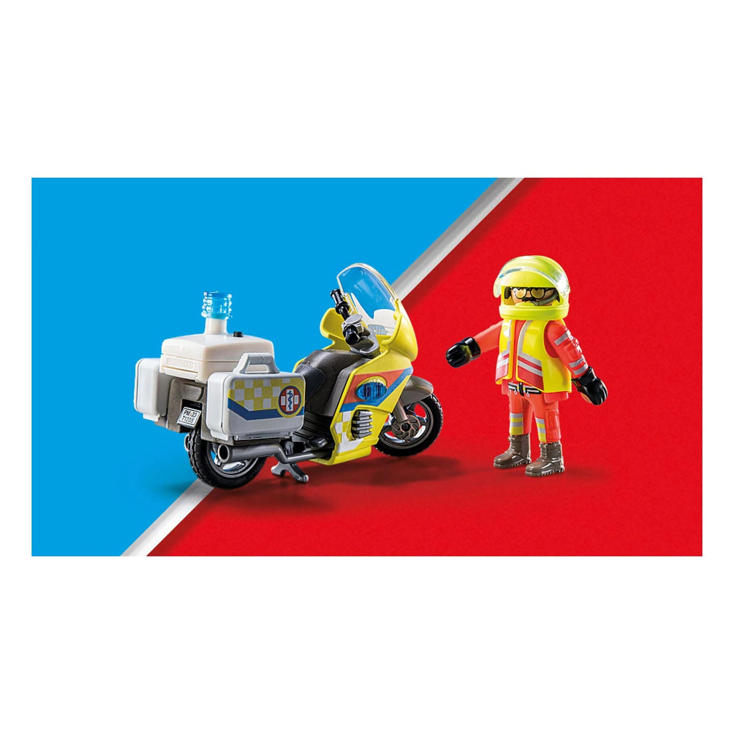 Playmobil City Life Emergency Motorcycle With Flashing Light - 71205