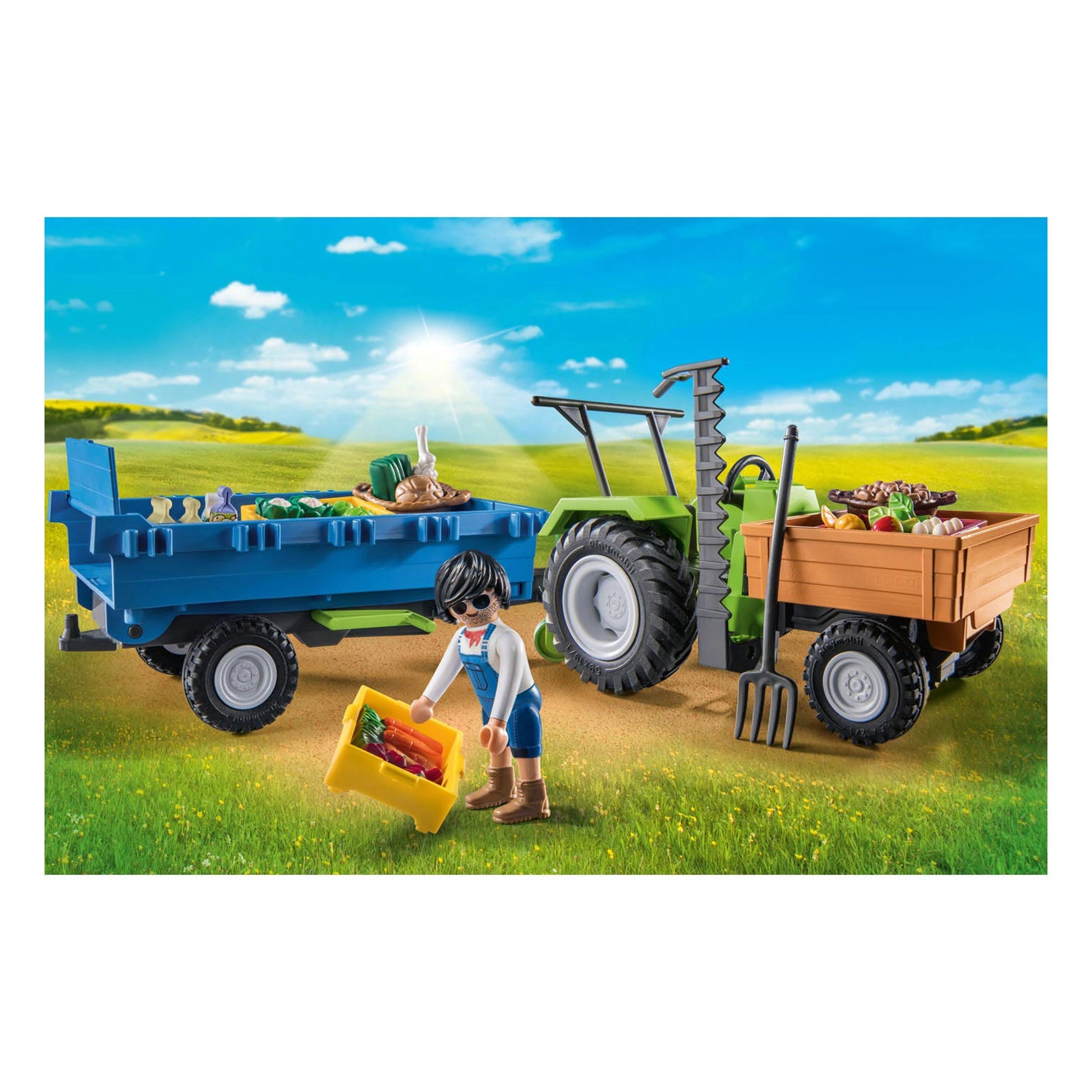Playmobil Country Tractor With Trailer - 71249