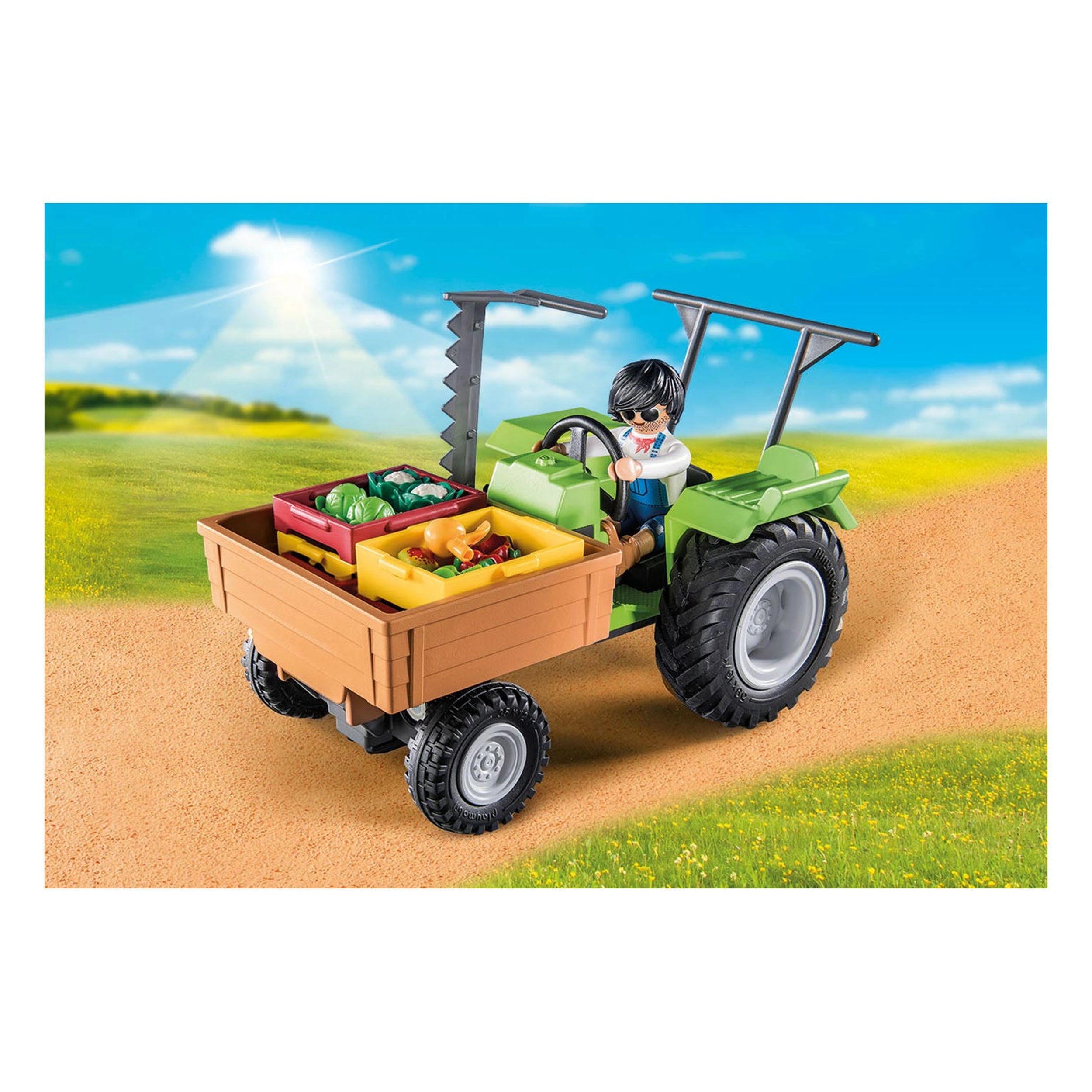 Playmobil Country Tractor With Trailer - 71249