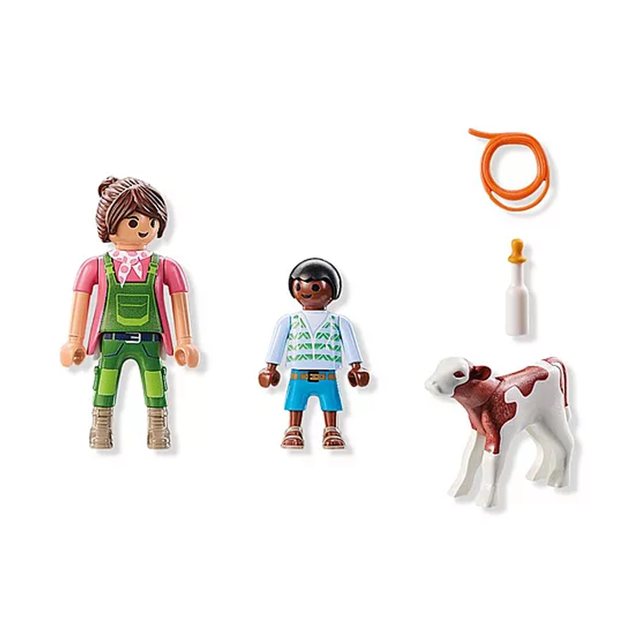 Playmobil - DuoPack-Farmer-with-Calf - Toy-Playsets