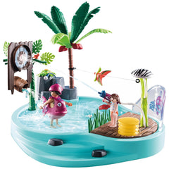 Playmobil Family Fun Swimming Pool With Water Splash - 70610
