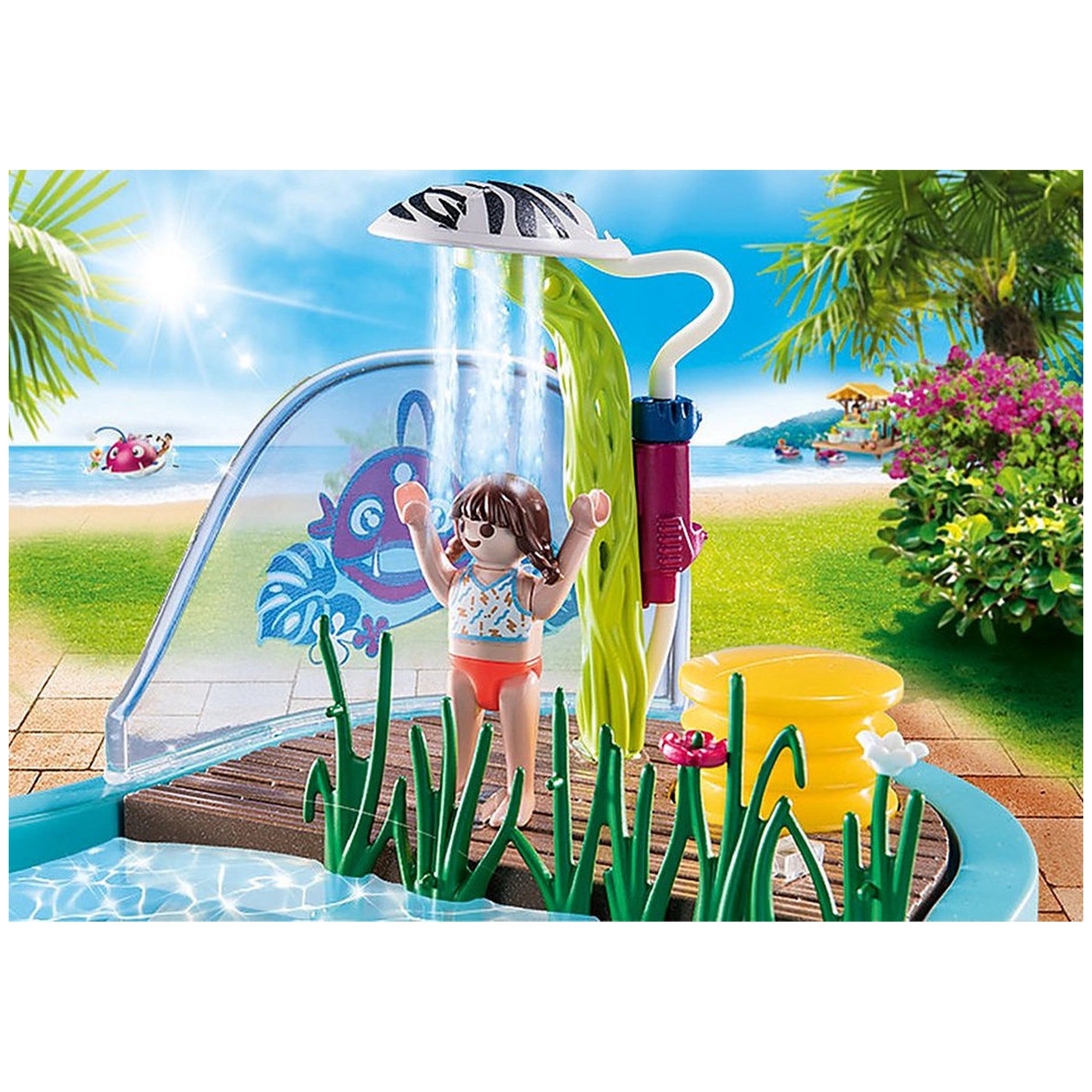 Playmobil Family Fun Swimming Pool With Water Splash - 70610