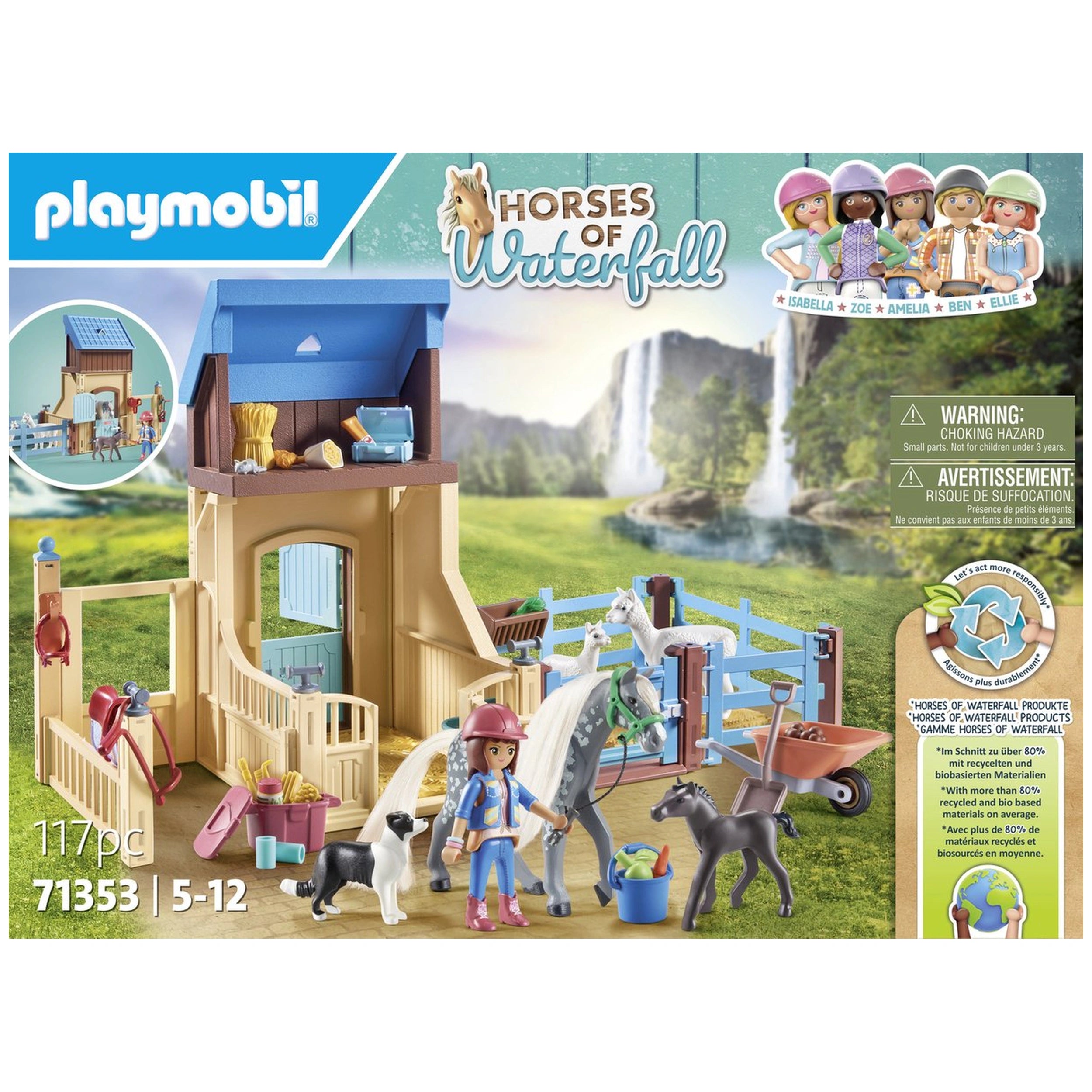 Playmobil Caballos de Cascada Amelia y Whisper Set de Juego - 71353