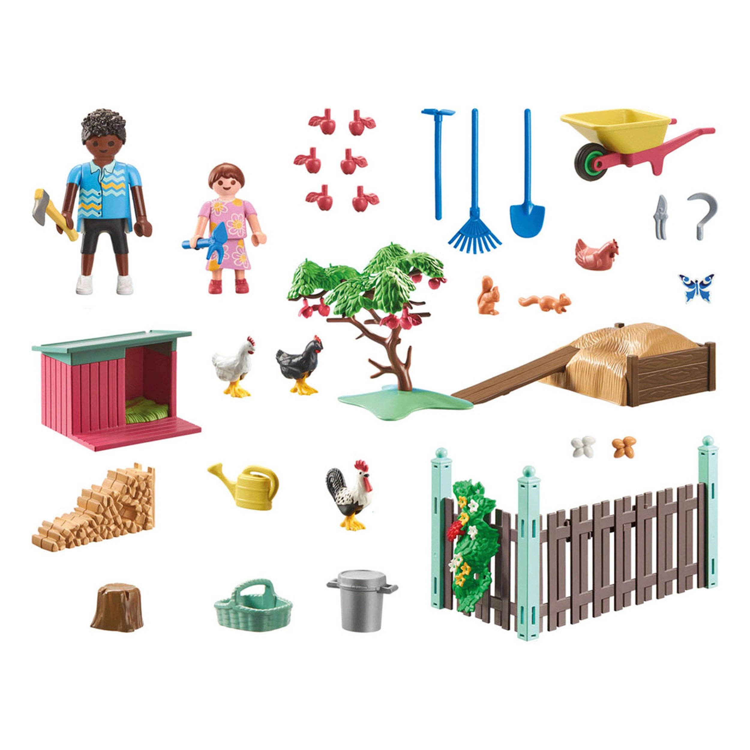 Playmobil Mi Vida Pequeña Granja de Pollitos en el Jardín de la Casita - 71510
