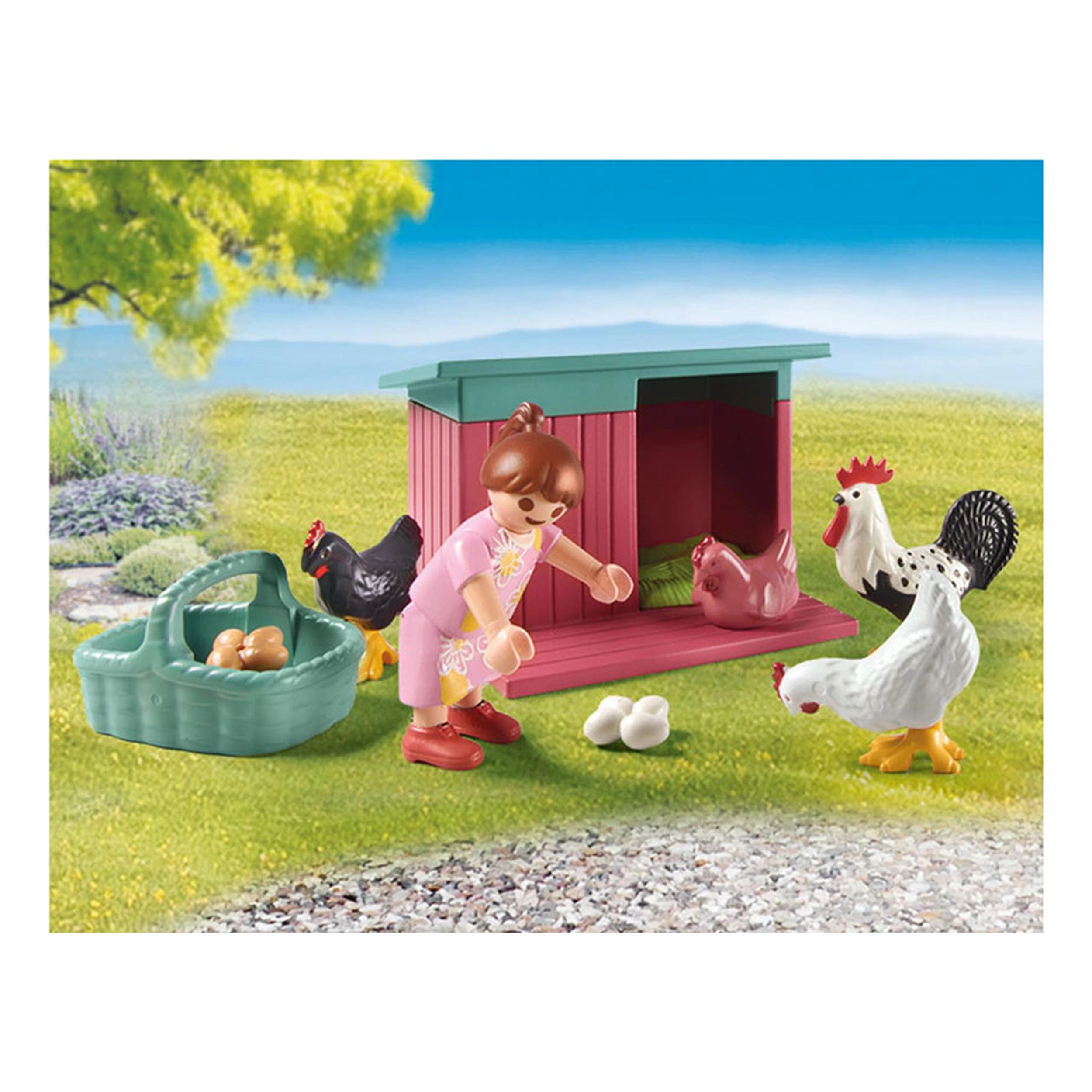 Playmobil Mi Vida Pequeña Granja de Pollitos en el Jardín de la Casita - 71510