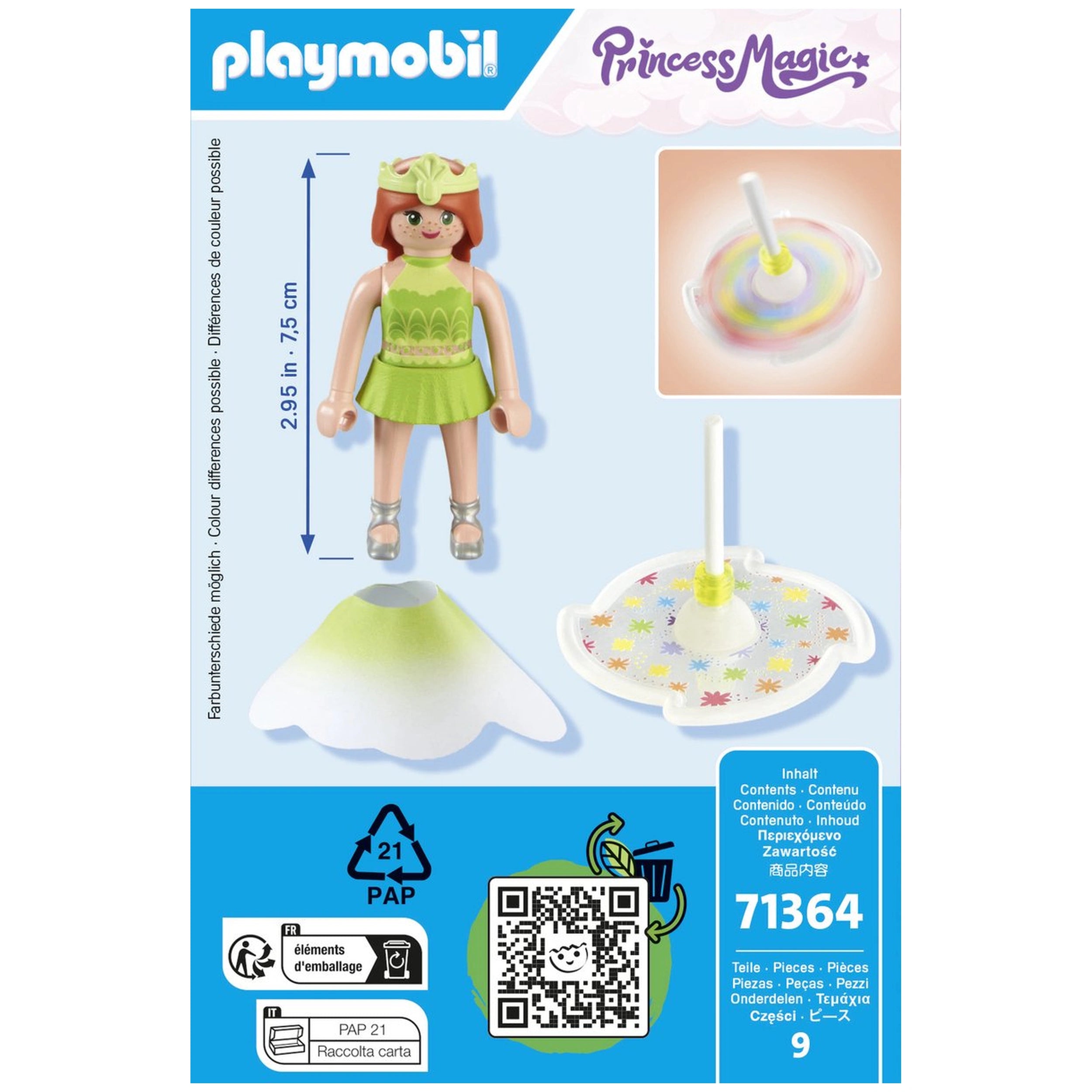 Playmobil Princess Magic Rainbow Top With Princess - 71364