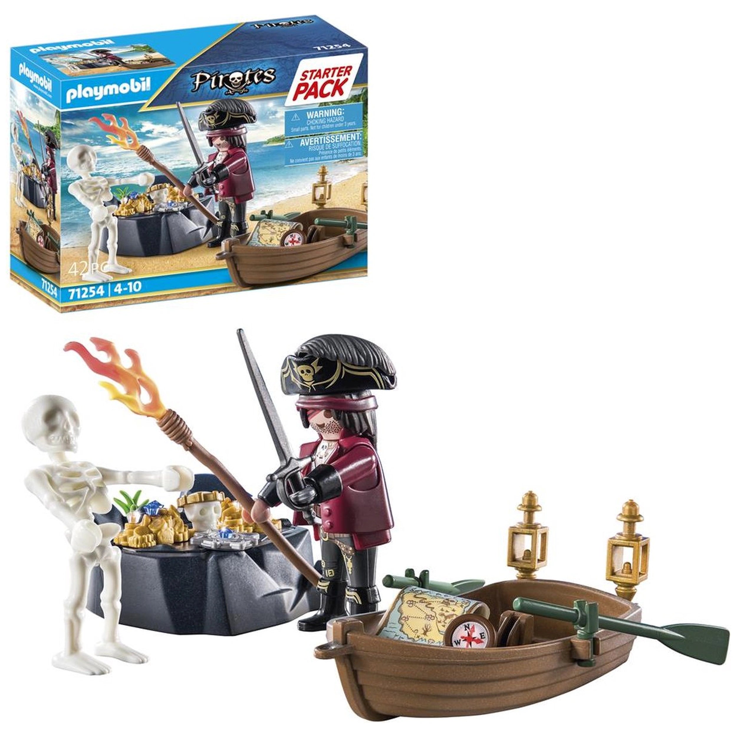 Playmobil Starter Pack Pirate With Rowing Boat - 71254