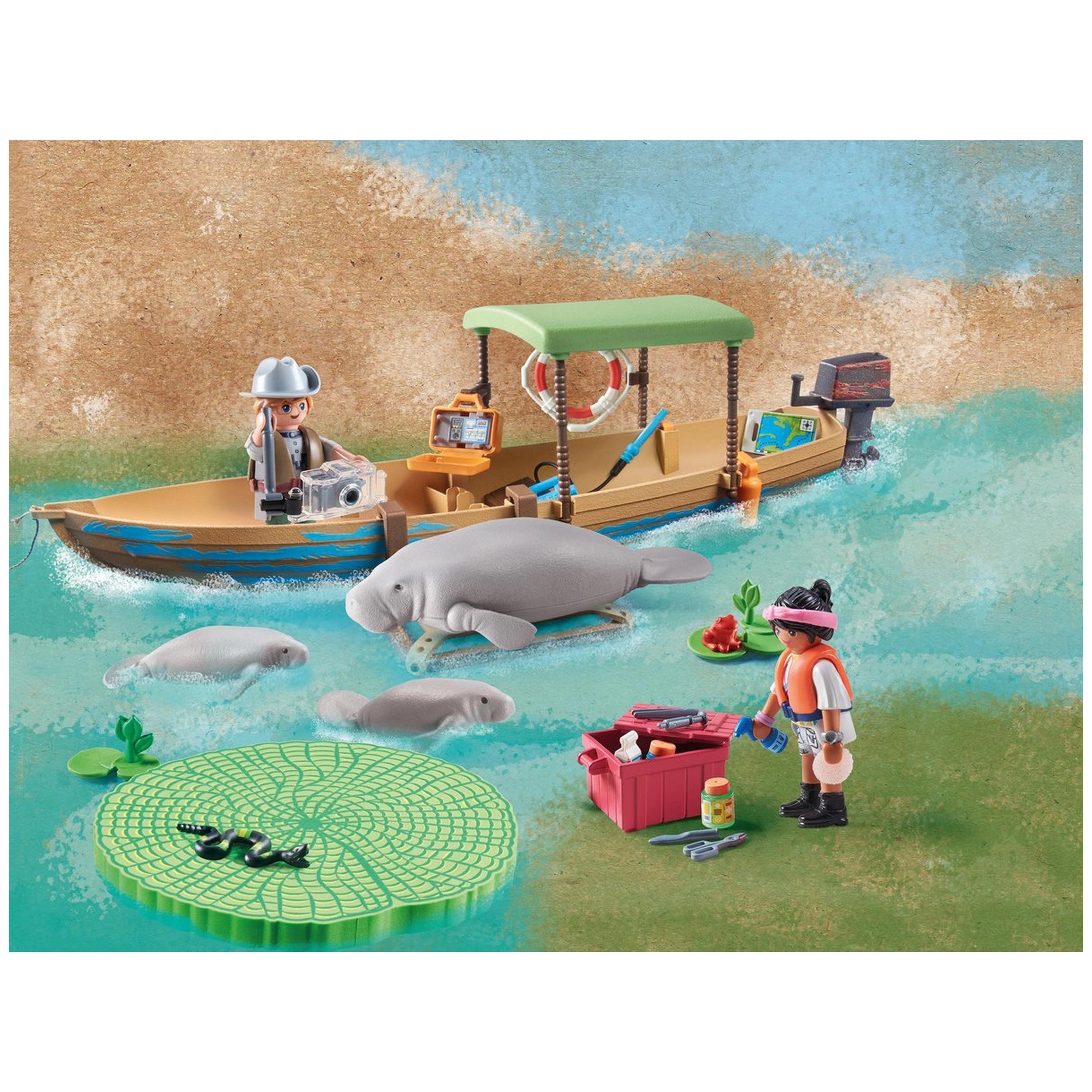Playmobil Wiltopia Boat Trip To The Manatees - 71010