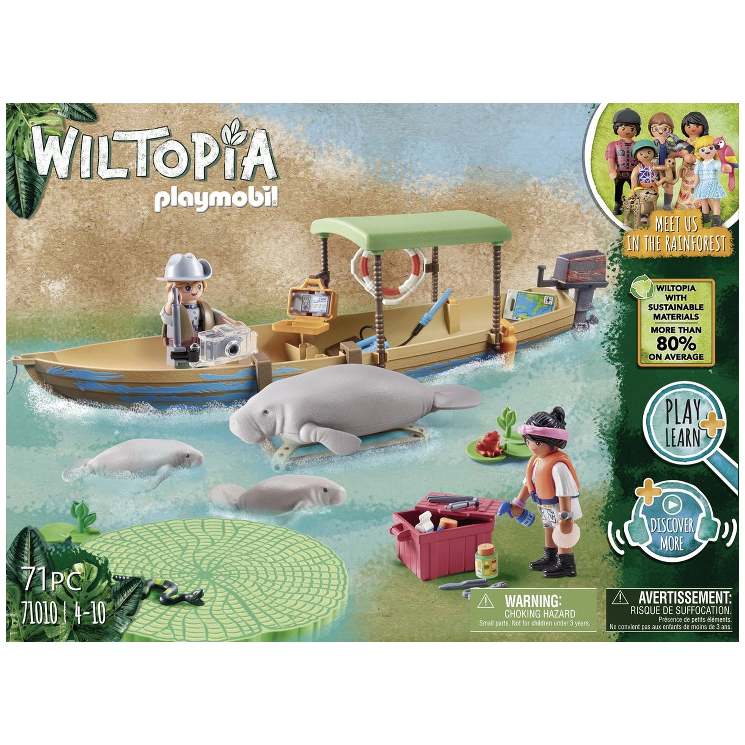 Playmobil Wiltopia Boat Trip To The Manatees - 71010