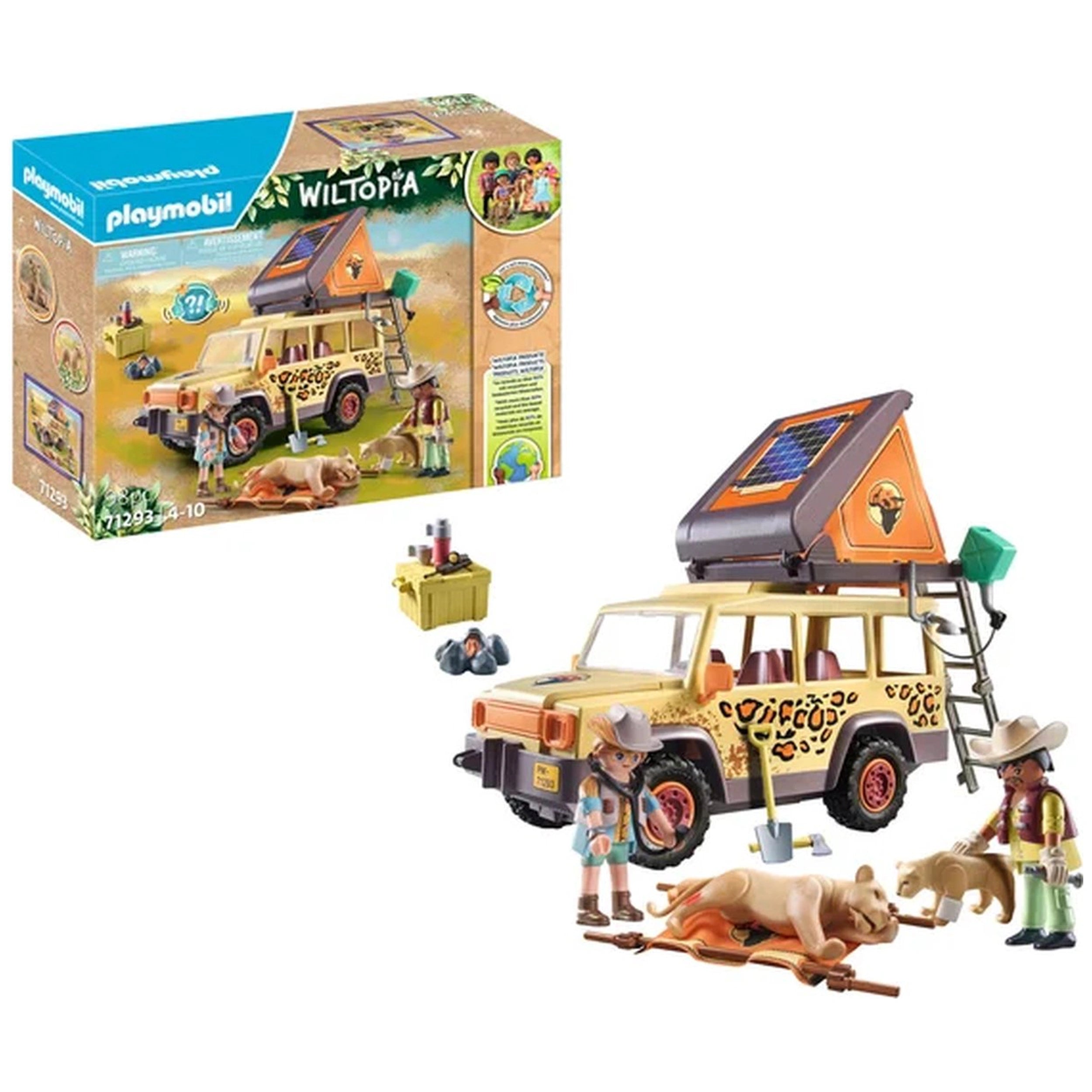 Playmobil Wiltopia With The Off-Road Vehicle At The Lions - 7129