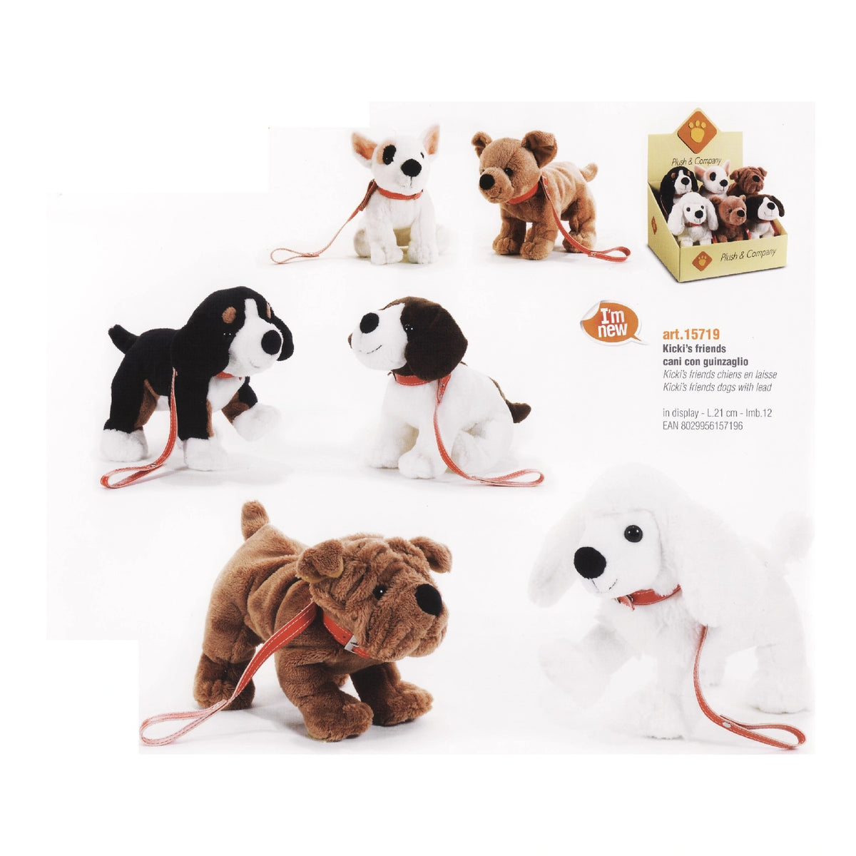 Plush & Co - Kicki Perro Pequeño de Peluche 21 cm - Animales de Peluche - Selección Aleatoria