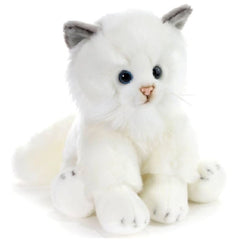 Plush & Co - Raji Gato Blanco Sentado de Peluche 30 cm - Animales de Peluche