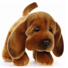 Plush & Co - Perro Sabueso Marrón Segu de Peluche 30 cm - Animales de Peluche