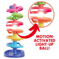 Quercetti - Juguetes de Primera Infancia - Torre Espiral Brightball - 46 cm - 1+ Años