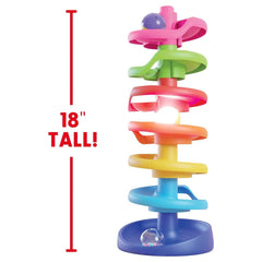 Quercetti - Juguetes de Primera Infancia - Torre Espiral Brightball - 46 cm - 1+ Años