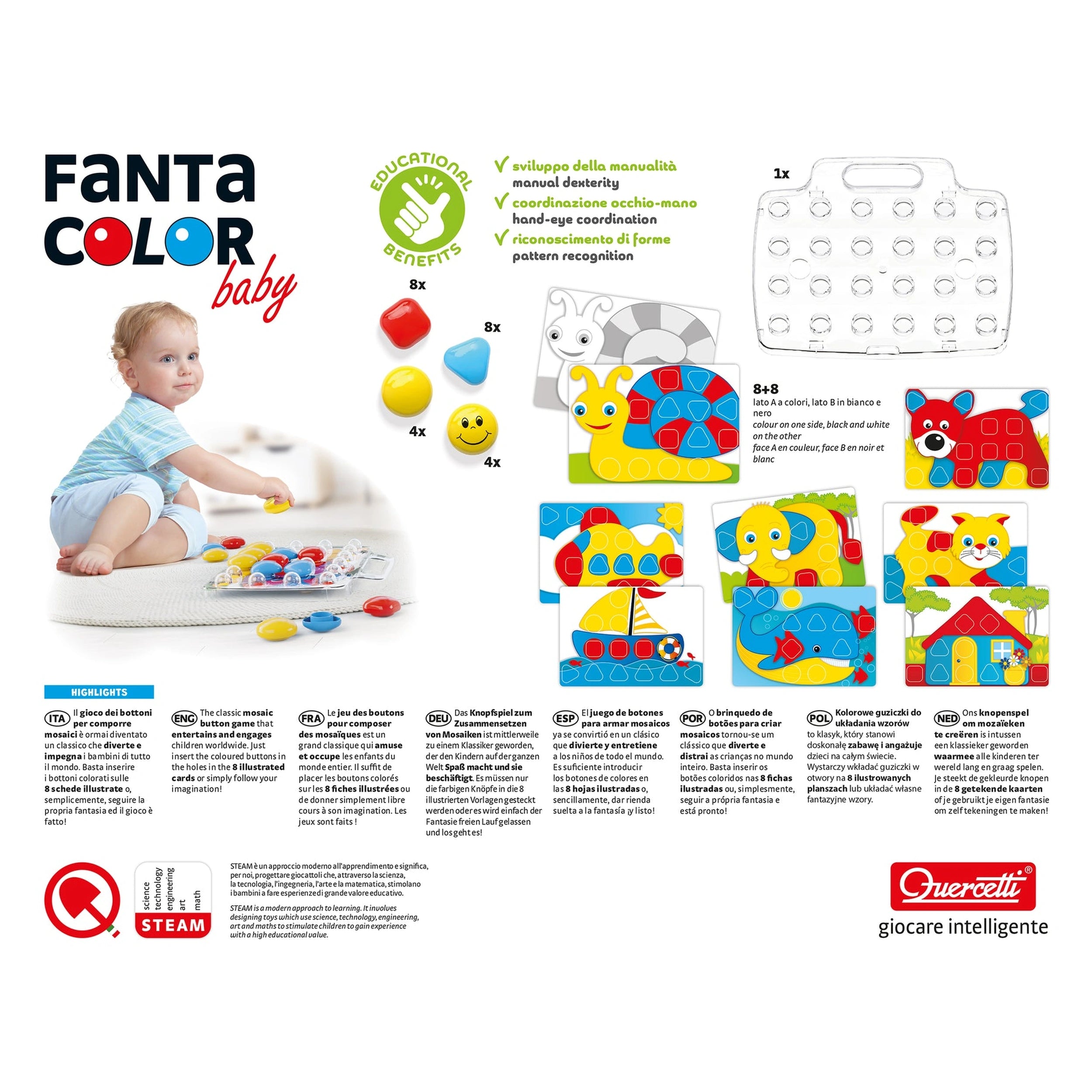 Quercetti FantaColor Baby - Juguetes de Actividad para Bebés