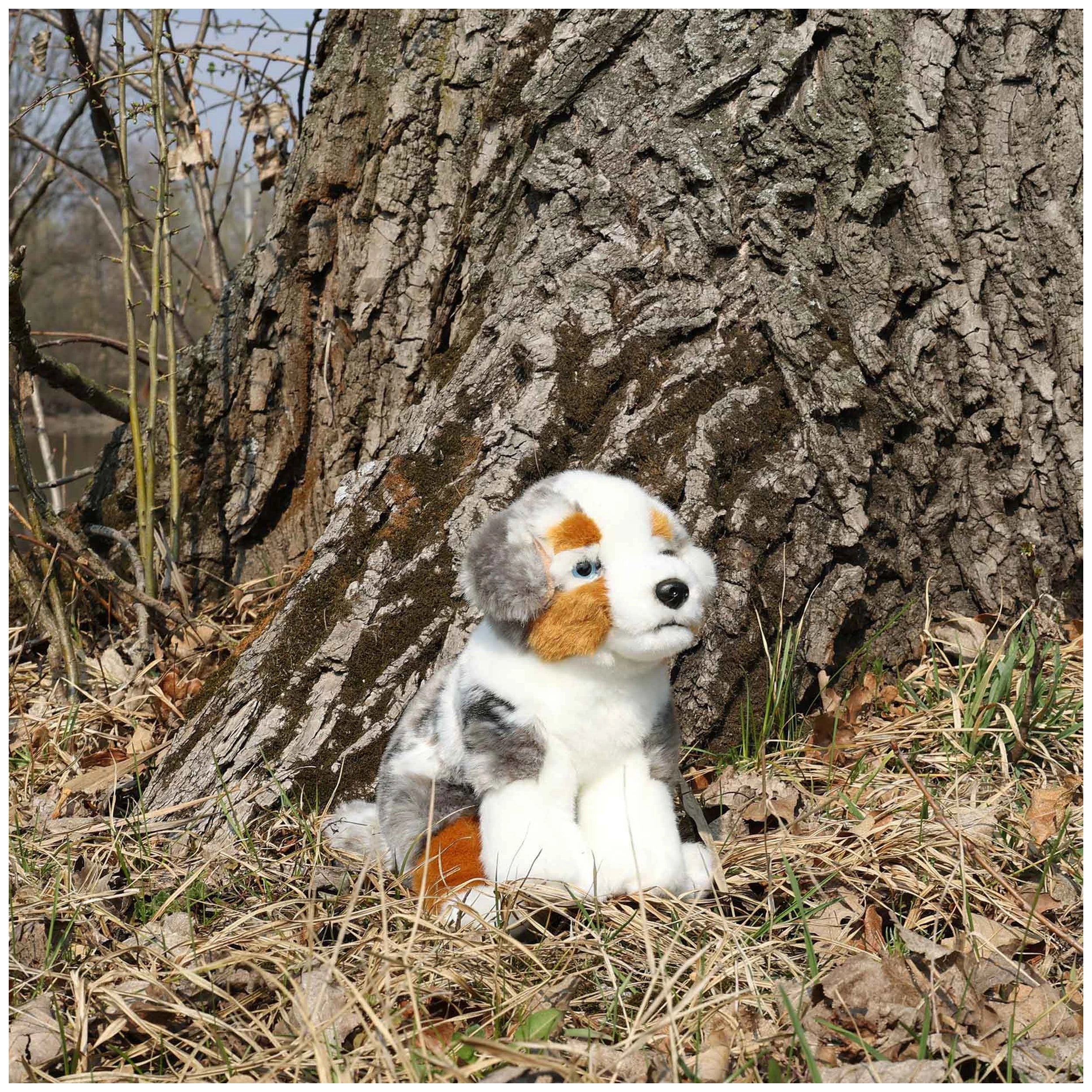 Rappa - Perro Pastor Australiano de Peluche de 23 cm - Animales de Peluche
