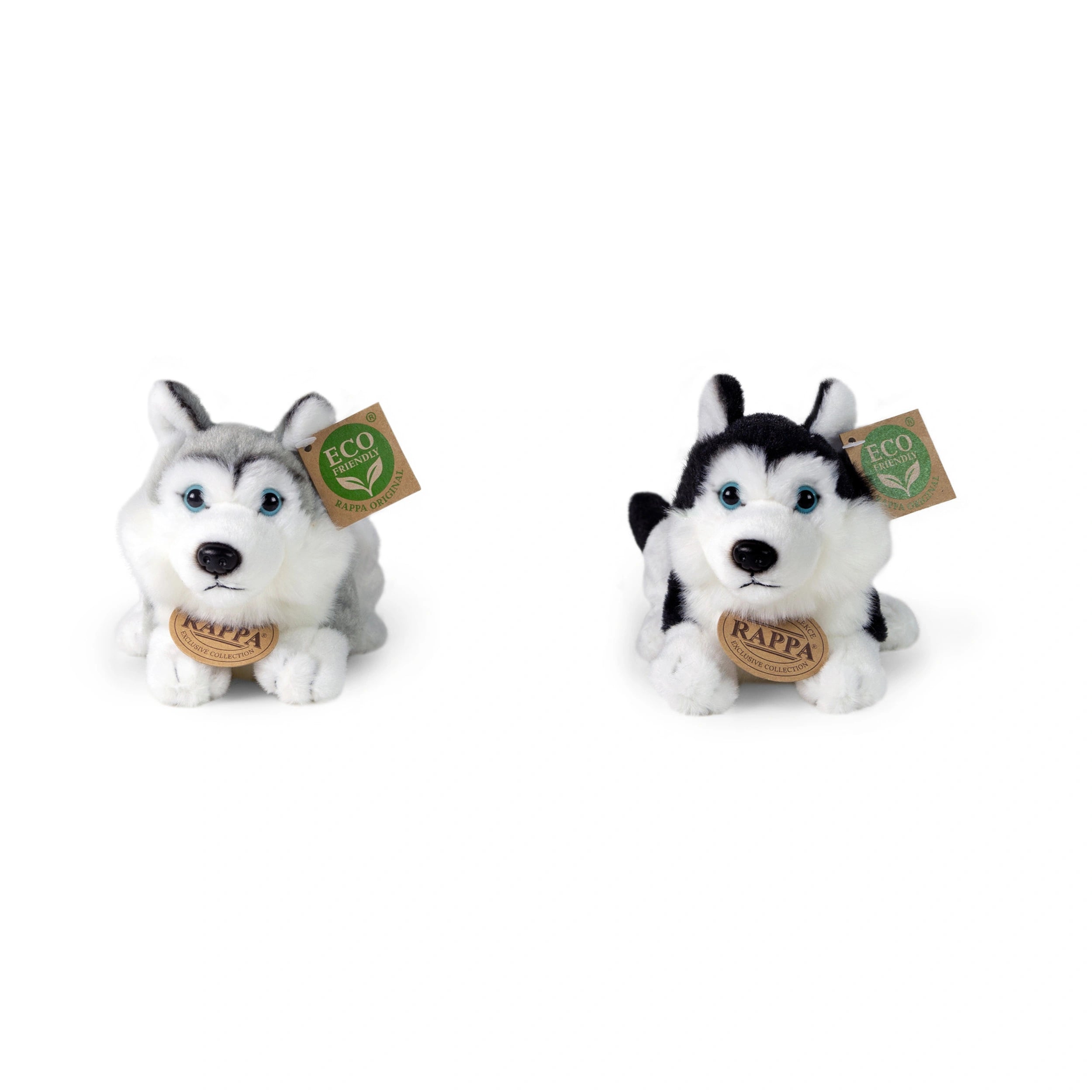 Rappa - Perros husky de peluche asst. 17cm ECOLÓGICO - Animales de peluche