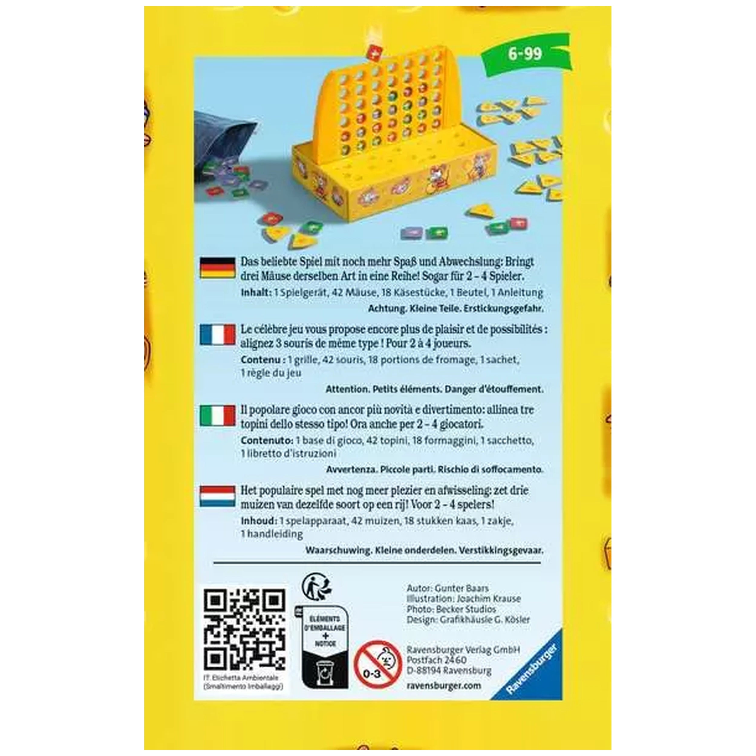 Ravensburger - 3 Gewinnt! - Board Game - Multi-Language Instructions