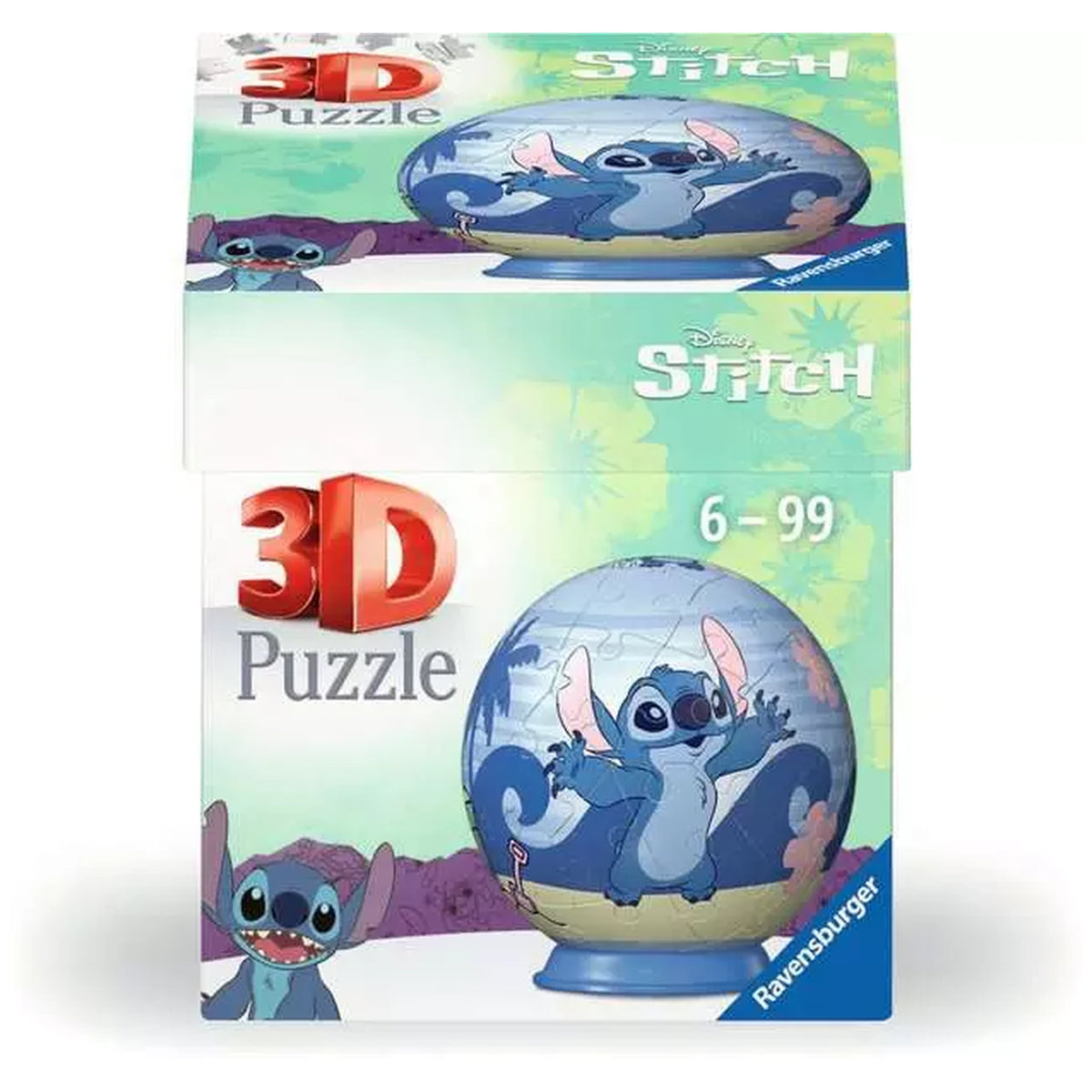 Ravensburger - Puzzle 3D Bola - Figuras de Acción de Disney Stitch