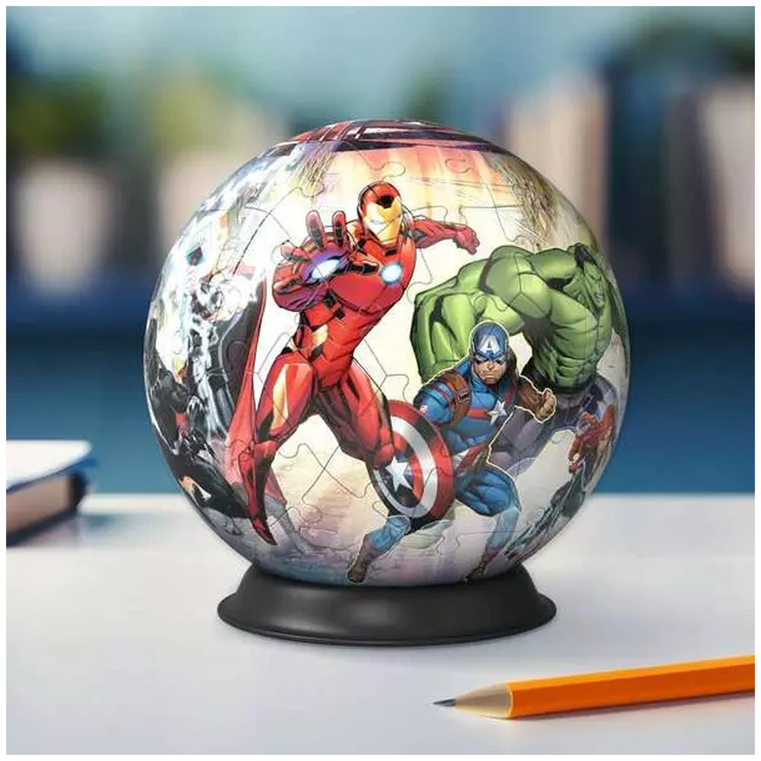 Ravensburger - Puzzle 3D Bola - Marvel Avengers - Figuras de Acción