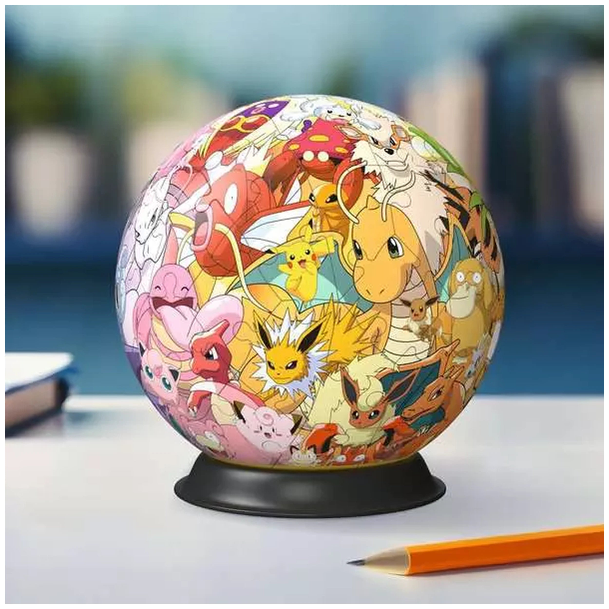 Ravensburger - Puzzle 3D Bola Pokémon Región Kanto Figuras de Acción