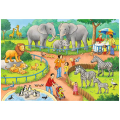 Ravensburger - Un Día en el Zoológico - 2x24 Piezas - Rompecabezas