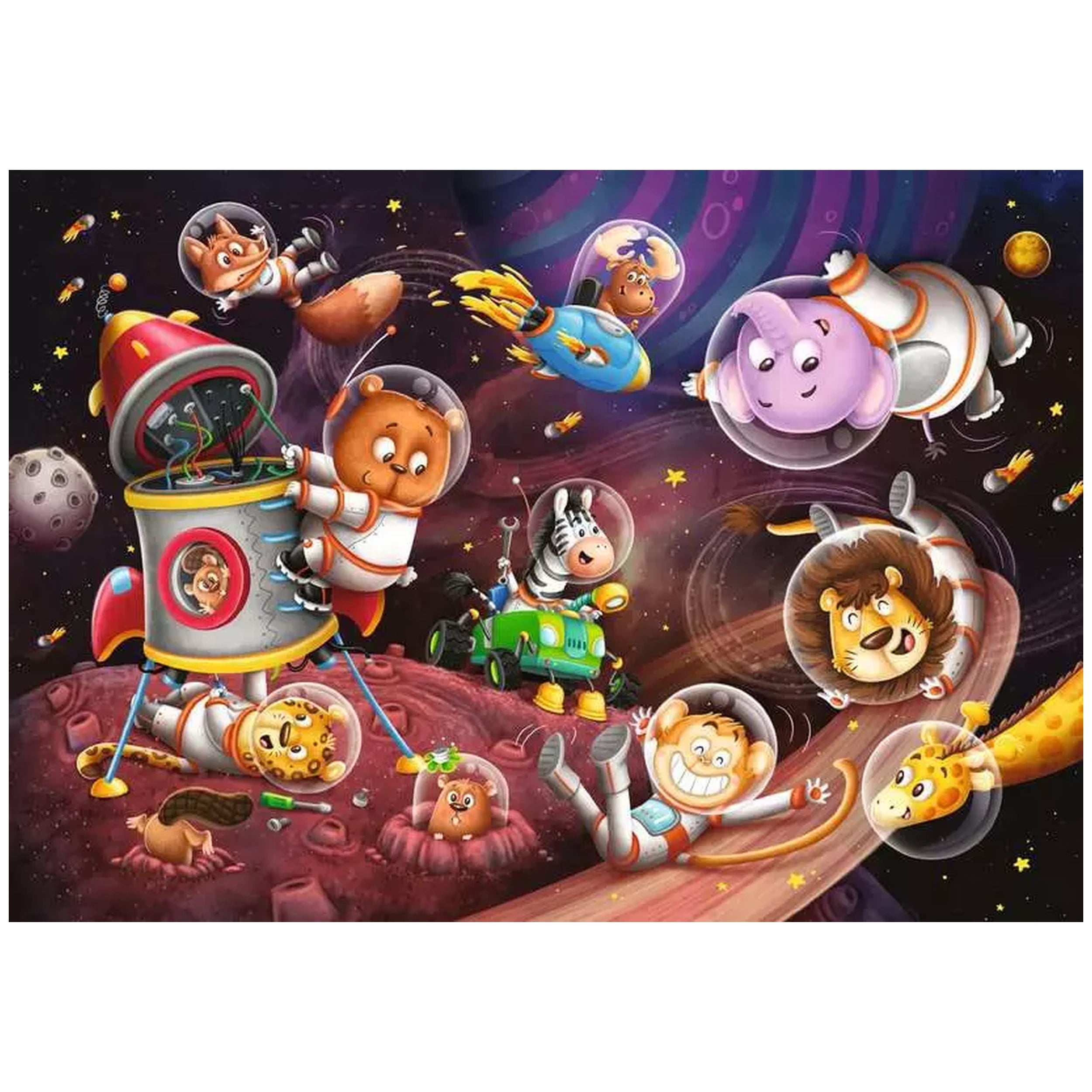 Ravensburger - Animales en el espacio - 2x12 piezas - Rompecabezas