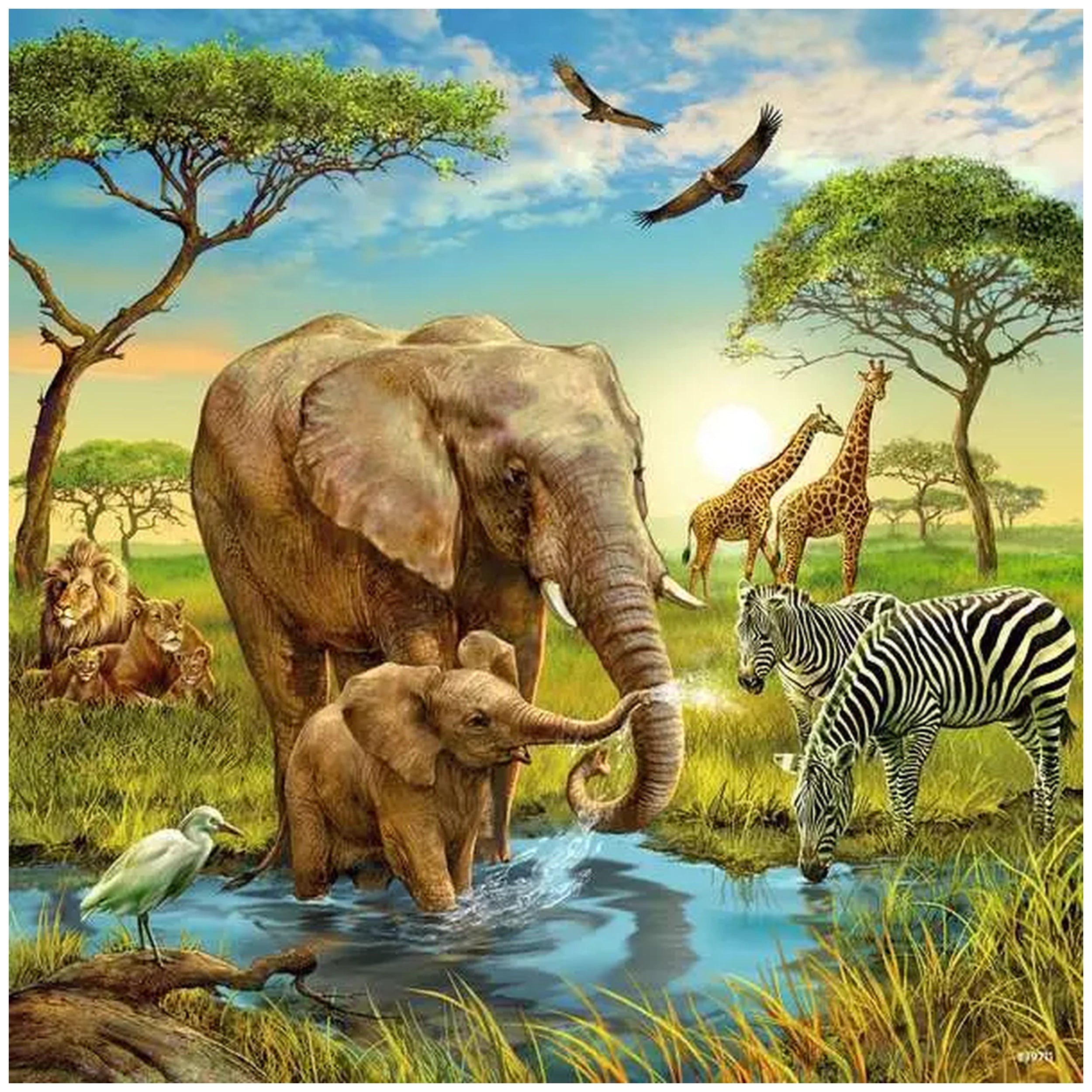 Ravensburger - Animales de la Tierra - 3x49 Piezas - Rompecabezas