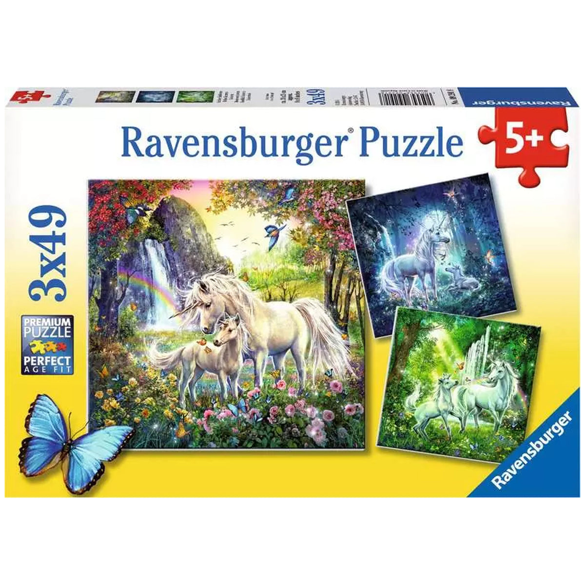 Ravensburger - Hermosos Unicornios - 3x49 Piezas - Rompecabezas