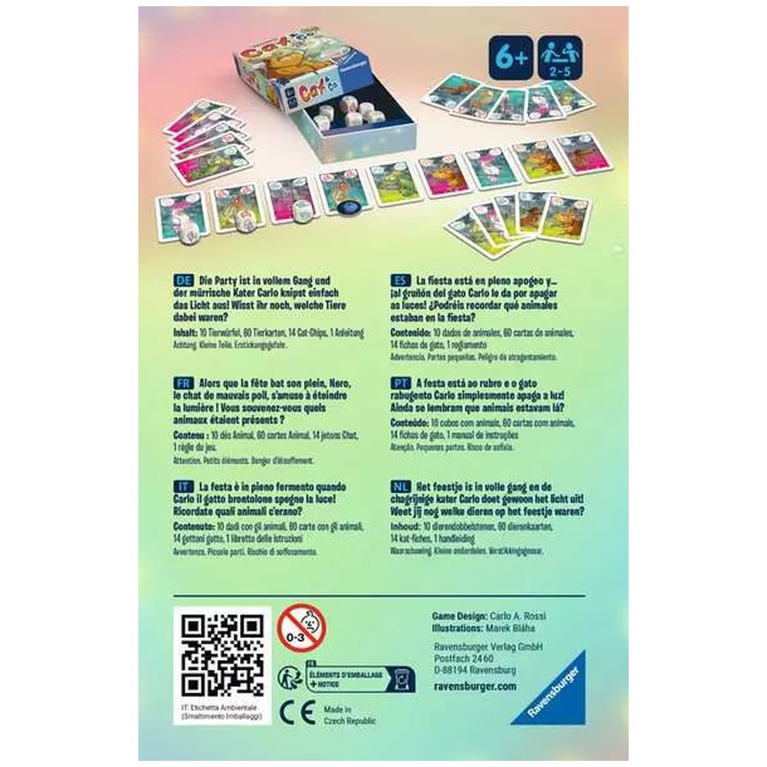 Ravensburger - Gato y Compañía - Juego de Mesa - Instrucciones en Varios Idiomas