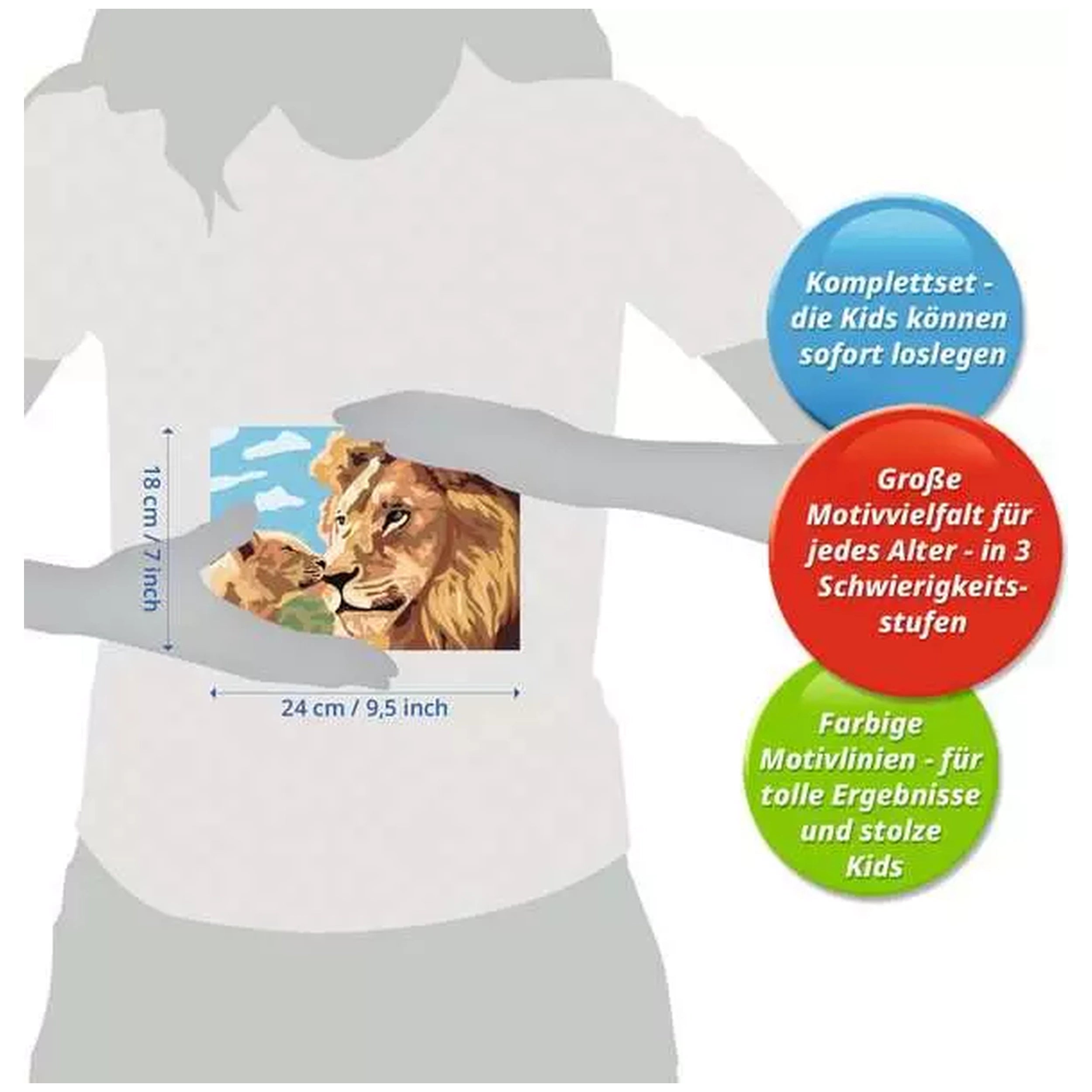 Ravensburger - CreArt Animales León con Cachorro - Artes y Manualidades