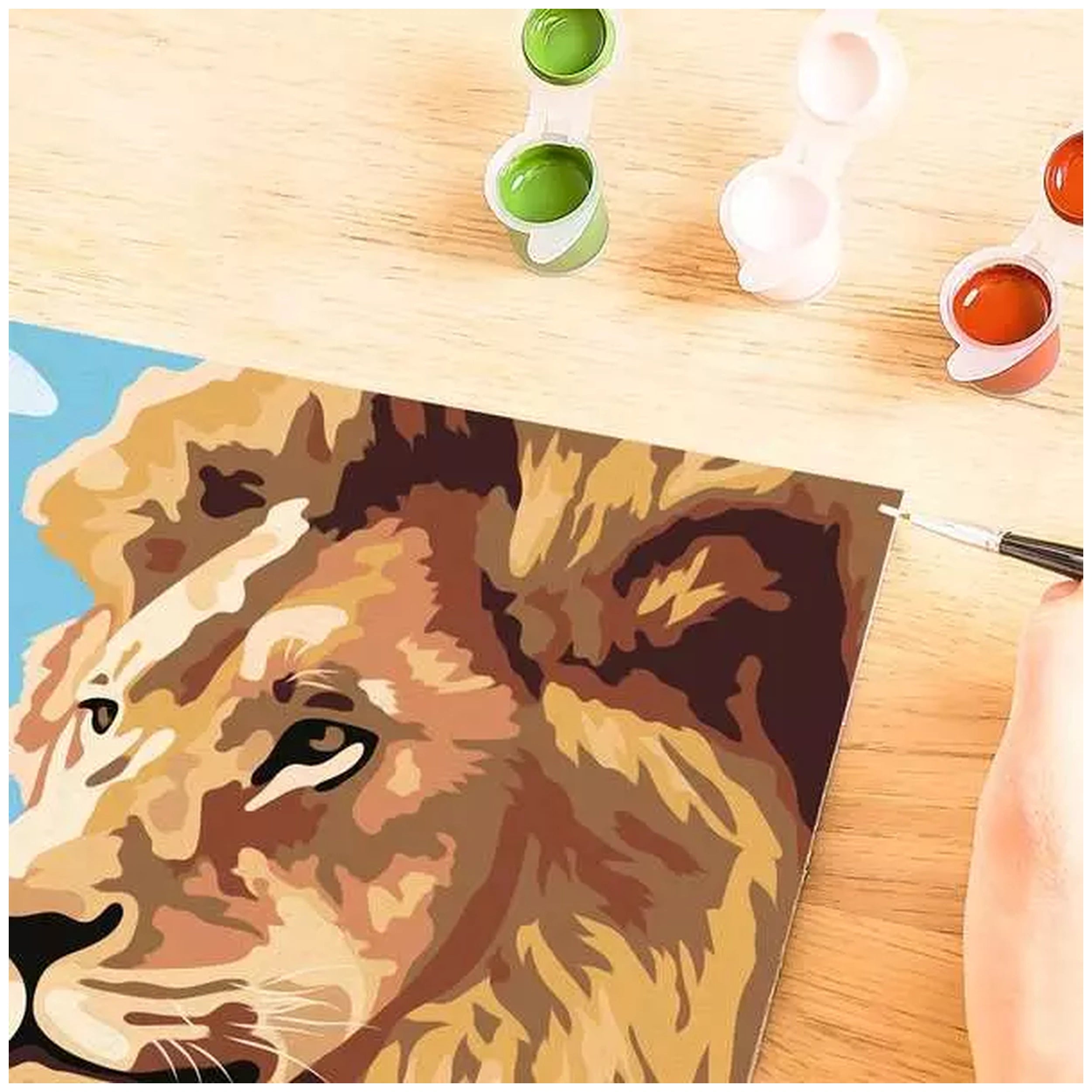 Ravensburger - CreArt Animales León con Cachorro - Artes y Manualidades
