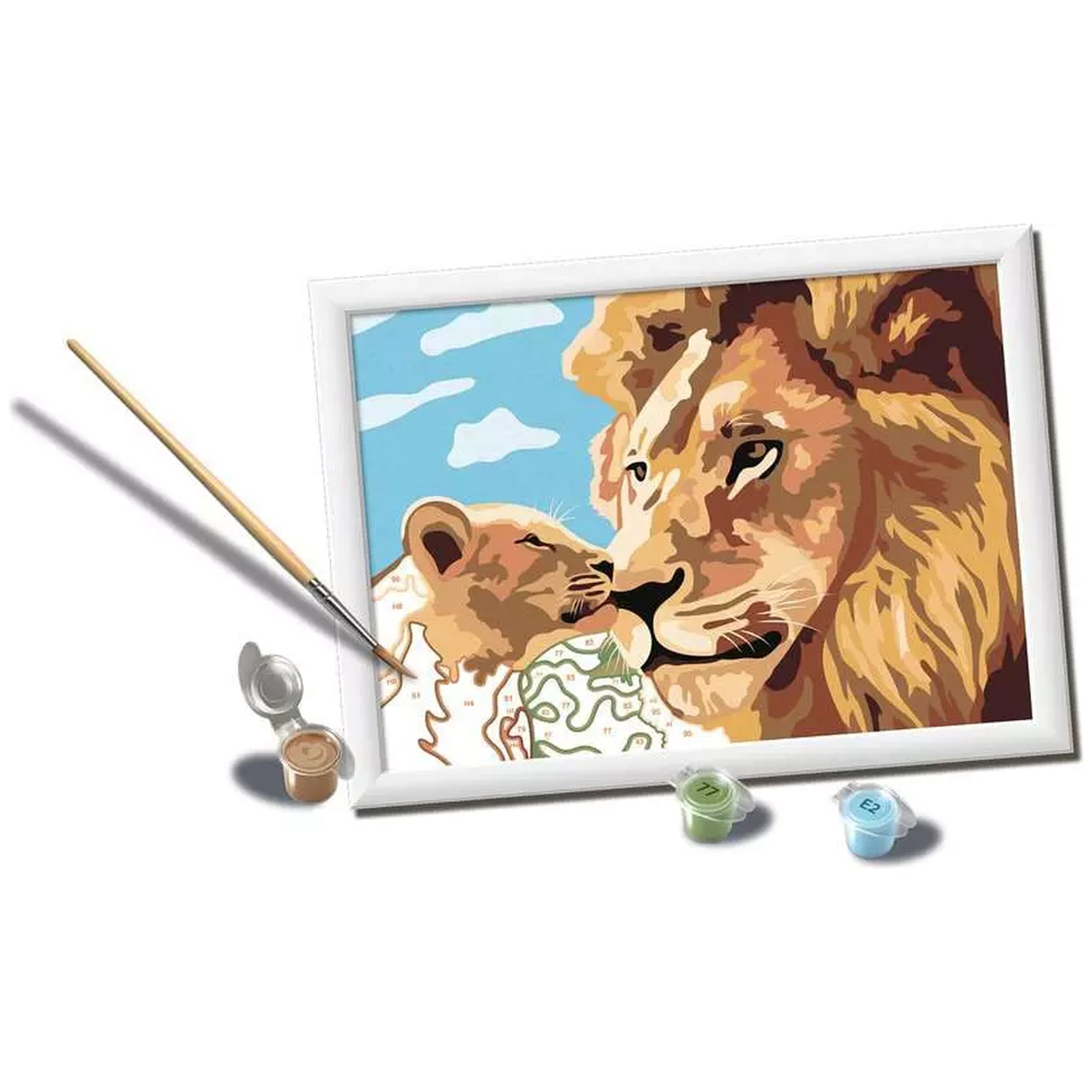 Ravensburger - CreArt Animales León con Cachorro - Artes y Manualidades