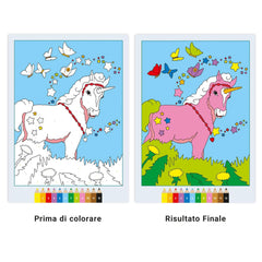 Ravensburger - CreArt - Libro de Colorear Creativo - Ponis Mágicos - Artes y Manualidades