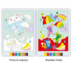 Ravensburger - CreArt - Libro de Colorear Creativo - Tierra del Arcoíris Mágico - Artes y Manualidades