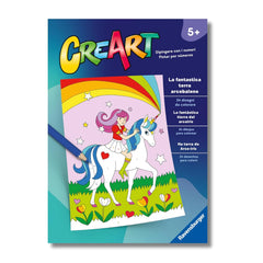 Ravensburger - CreArt - Libro de Colorear Creativo - Tierra del Arcoíris Mágico - Artes y Manualidades