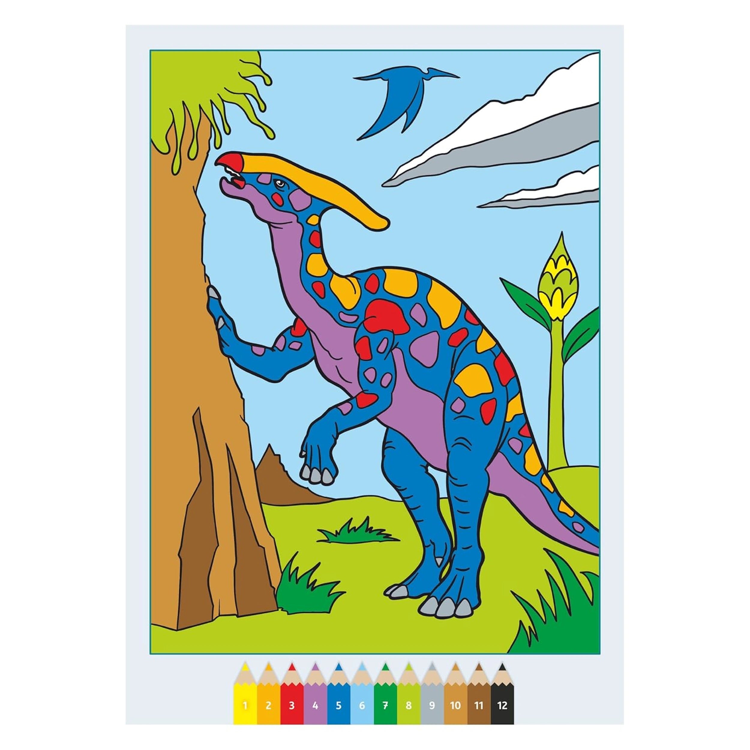 Ravensburger - CreArt - Libro de Colorear Creativo - Dinosaurios Espeluznantes - Artes y Manualidades